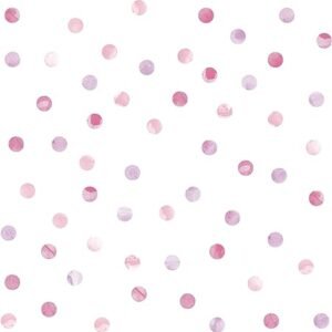 WallPops DWPK2466 Removable Peel & Stick Watercolor Dots Wall Art Kit, Pink